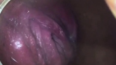 Suck That Cum Out. Pussy Pump Close Up !!!