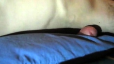 Blue pillow humping cum