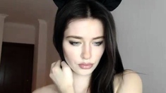 Brunette Solo Webcam Masturbation