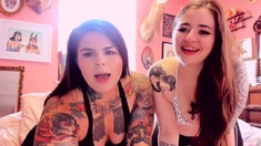 Beautiful Brunette Big Boobs Rides Fake Cock