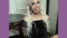 Solo Ebony Masturbation Shemale Cumming