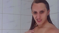 Amateur blondie solo anal masturbation