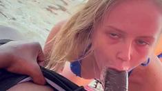 Natalia Queen - Blowjob On The Beach