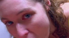 Czech amateur blowjob and fucking POV in public