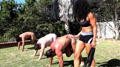 Anastasia Blue Dayton Rains group sex outdoor