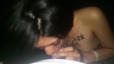 Latina Tattooed Happy Creampie