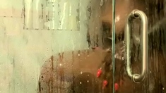 Amateur black Diamond takes a shower and masturbates