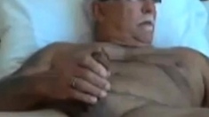 Grandpa's Webcam Solo: Cumming Hard