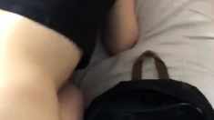 Perfect ass brunette sucing and banging POV