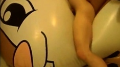 Giant inflatable toy humping cum