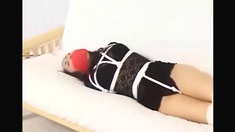 Sexy Asian Girl Bound, Gagged And Groped