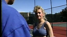 Smoking Hot Blonde Seduces Her Tennis Partner Into A Naughty Session